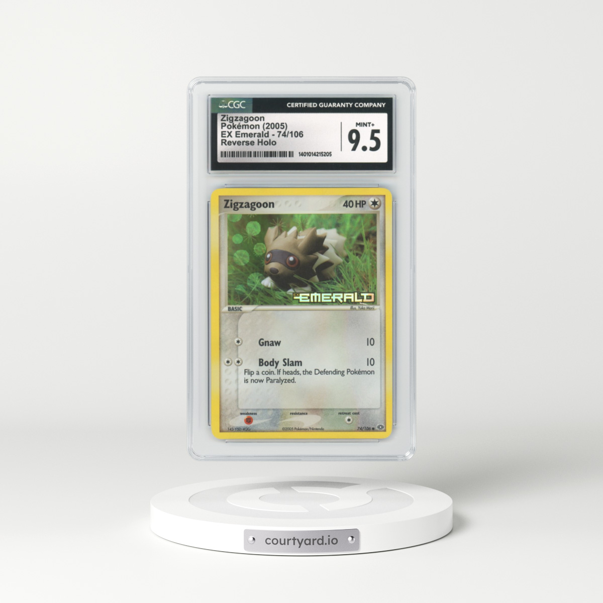 2005 EX Emerald #74 Zigzagoon - Holo (CGC 9.5 MINT+)