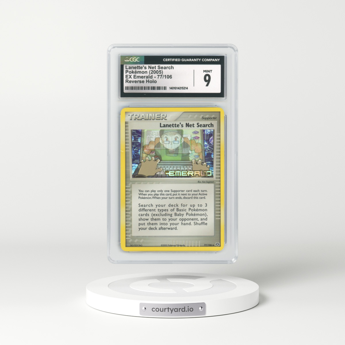 2005 EX Emerald #77 Lanette's Net Search - Holo (CGC 9 MINT)