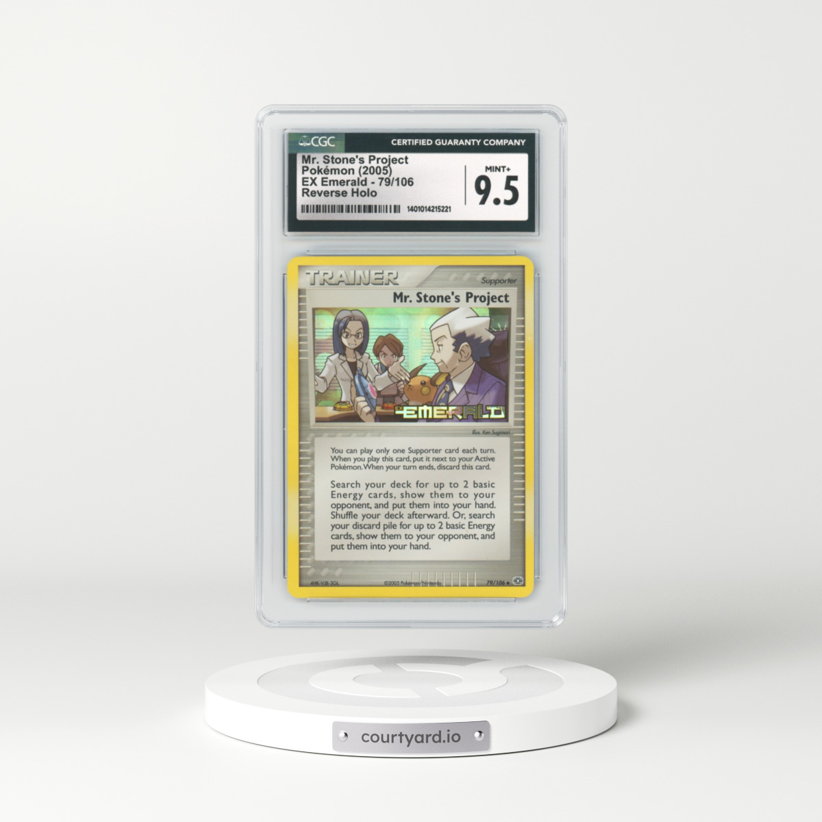 2005 EX Emerald #79 Mr. Stone's Project - Holo (CGC 9.5 MINT+)