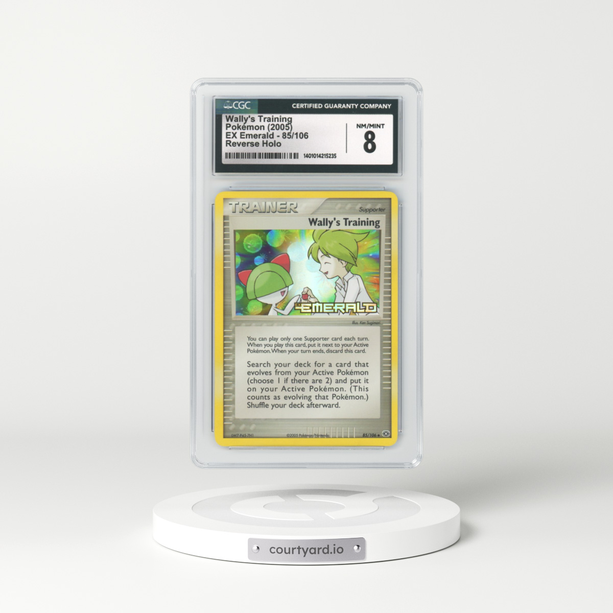 2005 EX Emerald #85 Wally's Training - Holo (CGC 8 NM-MT)