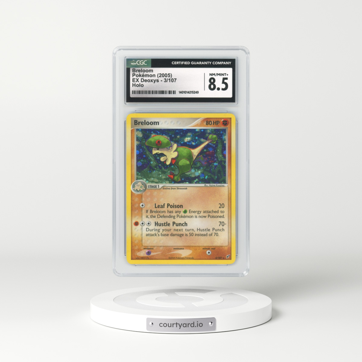 2005 EX Deoxys #3 Breloom - Holo (CGC 8.5 NM-MT+)