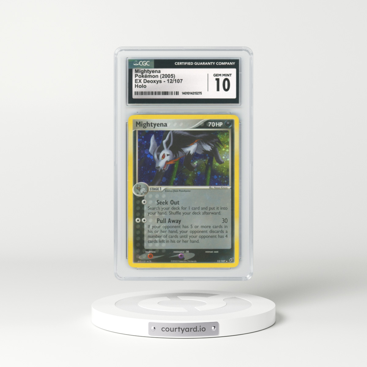 2005 EX Deoxys #12 Mightyena - Holo (CGC 10 GEM MINT)