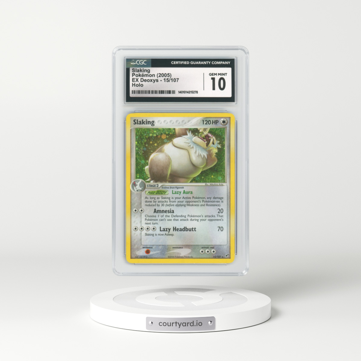 2005 EX Deoxys #15 Slaking - Holo (CGC 10 GEM MINT)