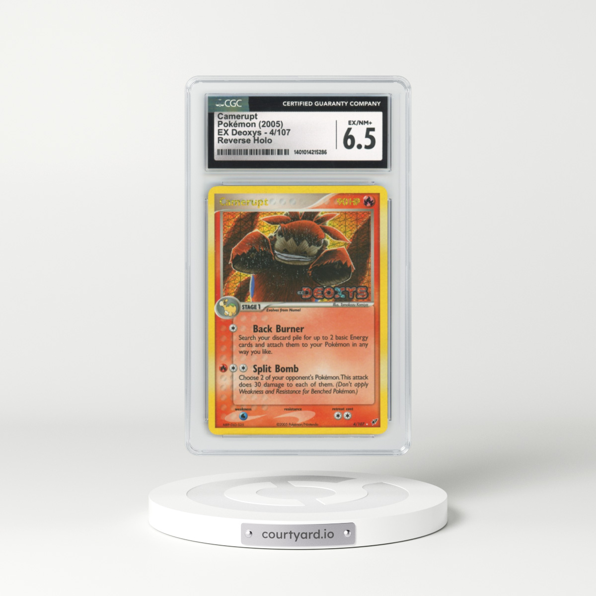 2005 EX Deoxys #4 Camerupt - Holo (CGC 6.5 EX-NM+)