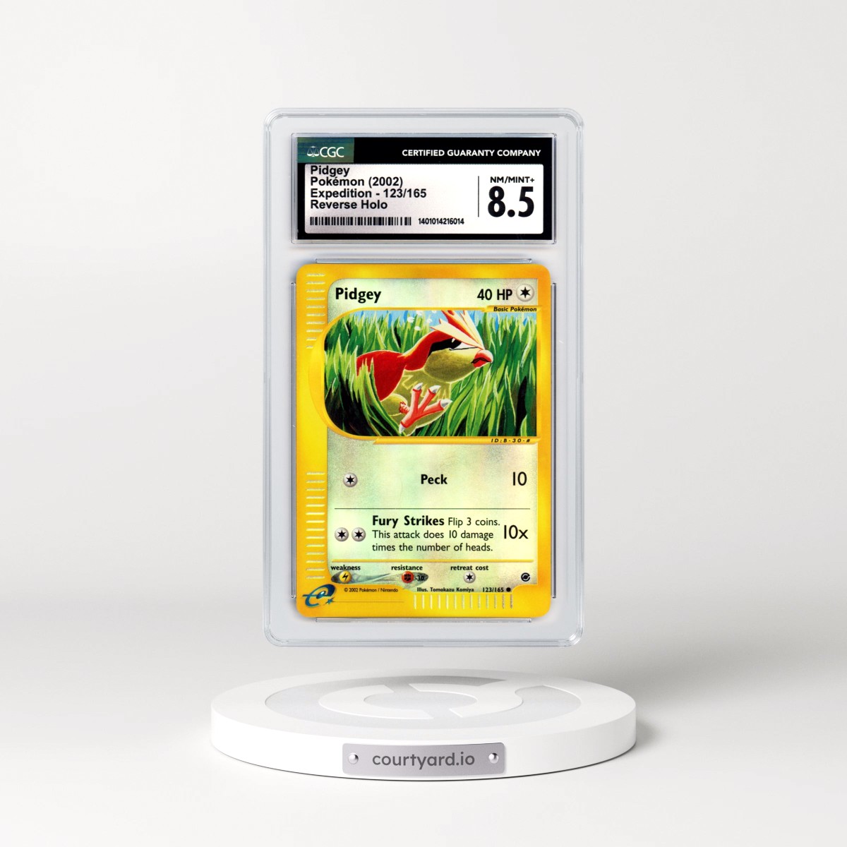 2002 Expedition #123 Pidgey - Holo e-Card Symbol (CGC 8.5 NM-MT+)