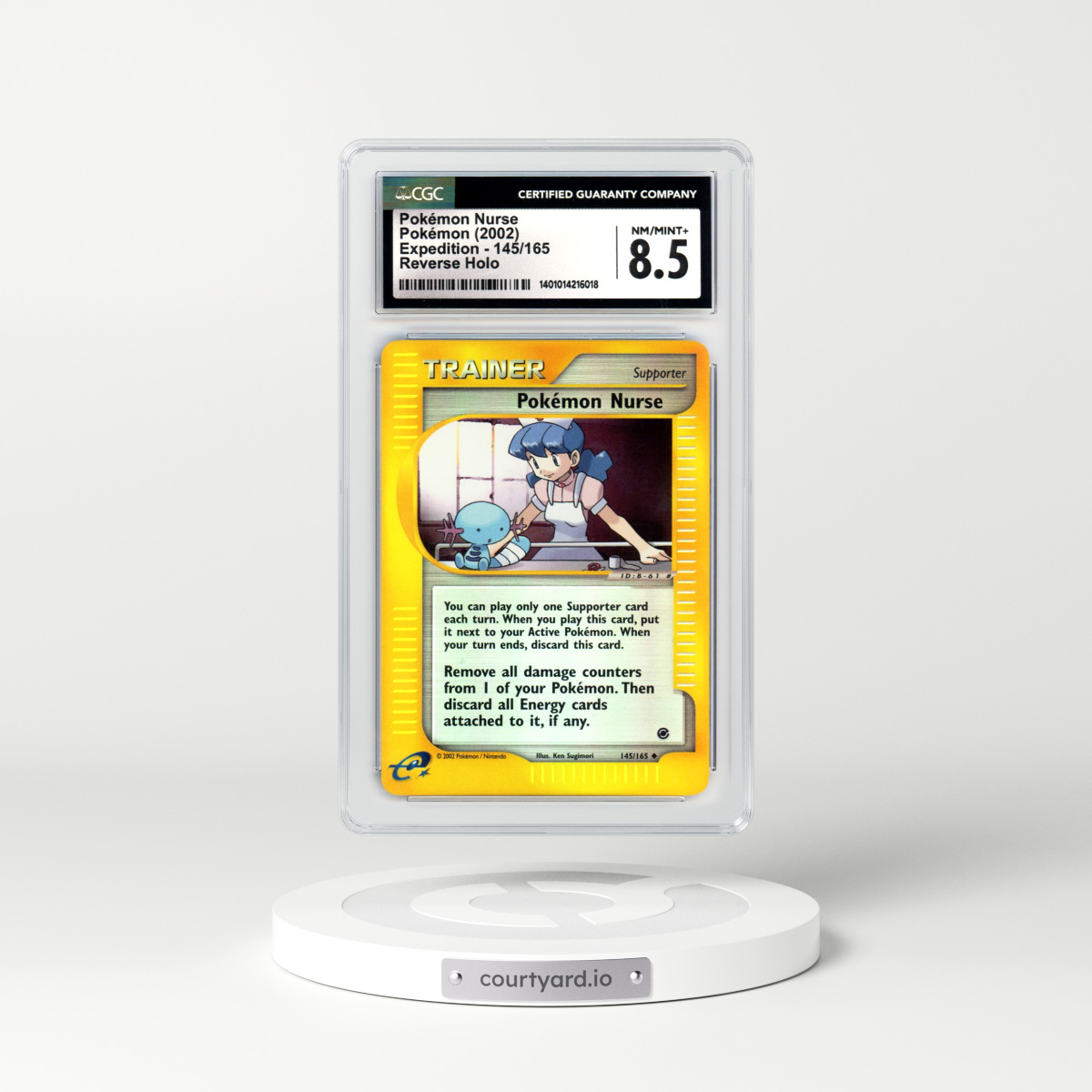 2002 Expedition #145 Pokemon Nurse - Holo e-Card Symbol (CGC 8.5 NM-MT+)