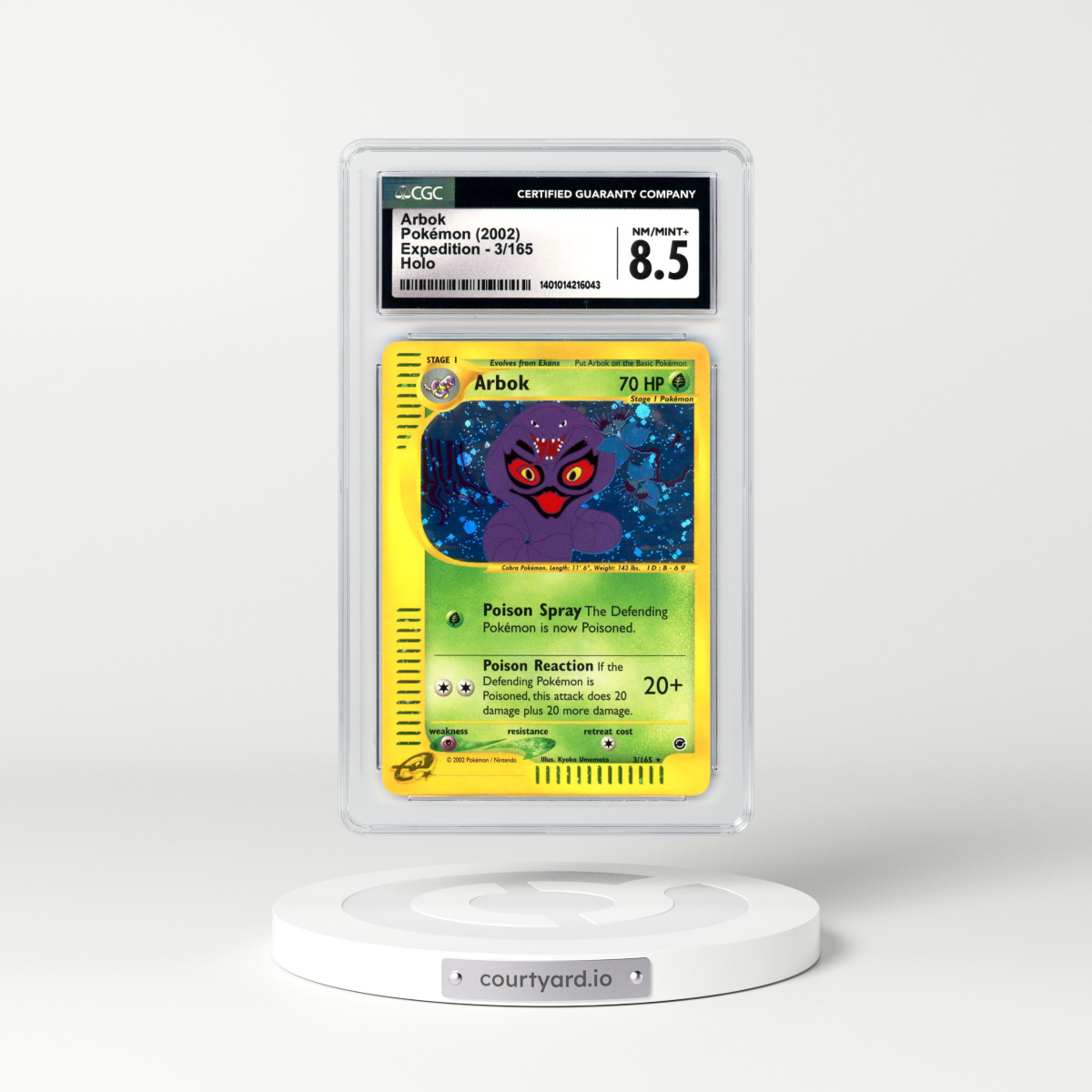2002 Expedition #3 Arbok - Holo (CGC 8.5 NM-MT+)