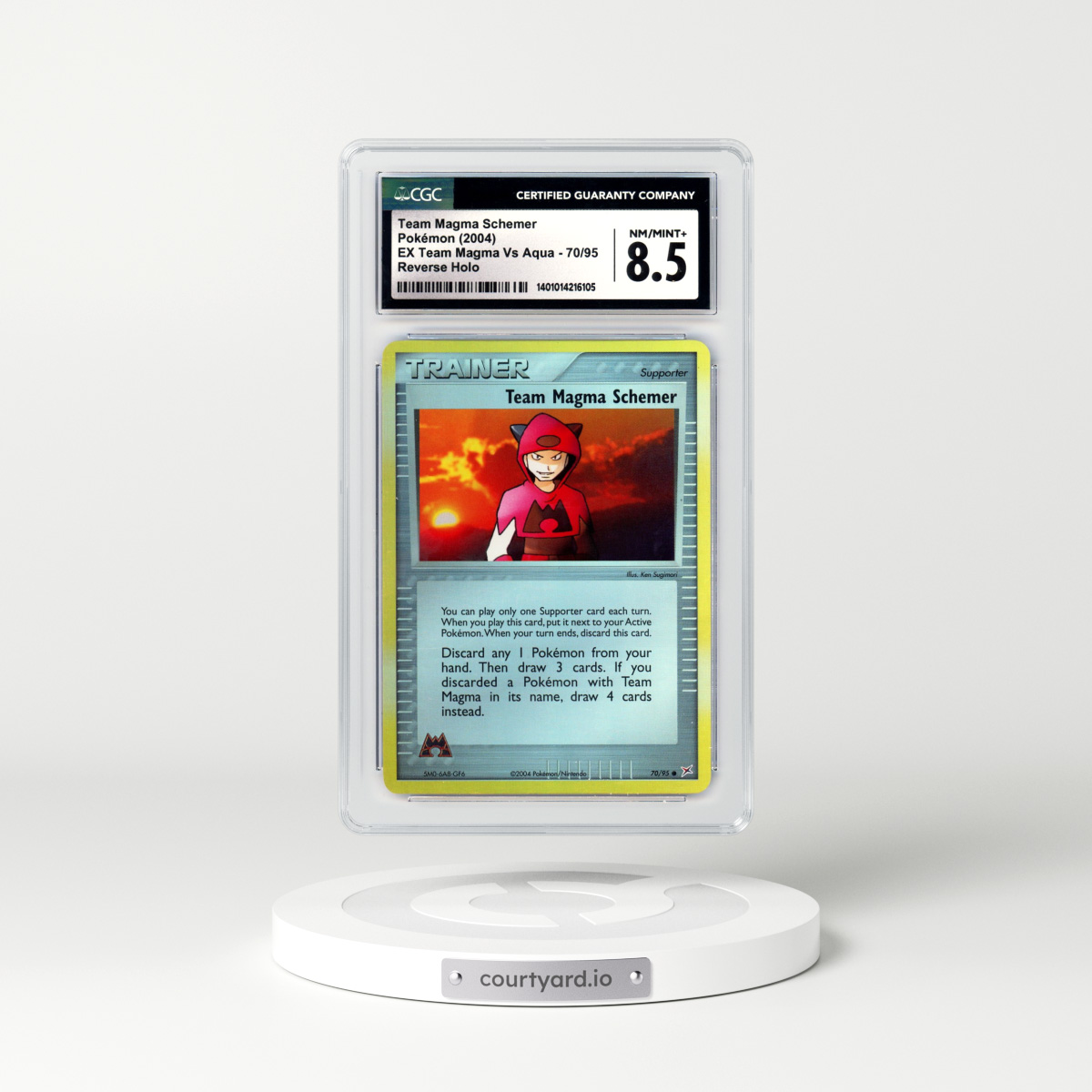 2004 EX Team Magma Vs Team Aqua #70 Team Magma Schemer - Holo (CGC 8.5 NM-MT+)