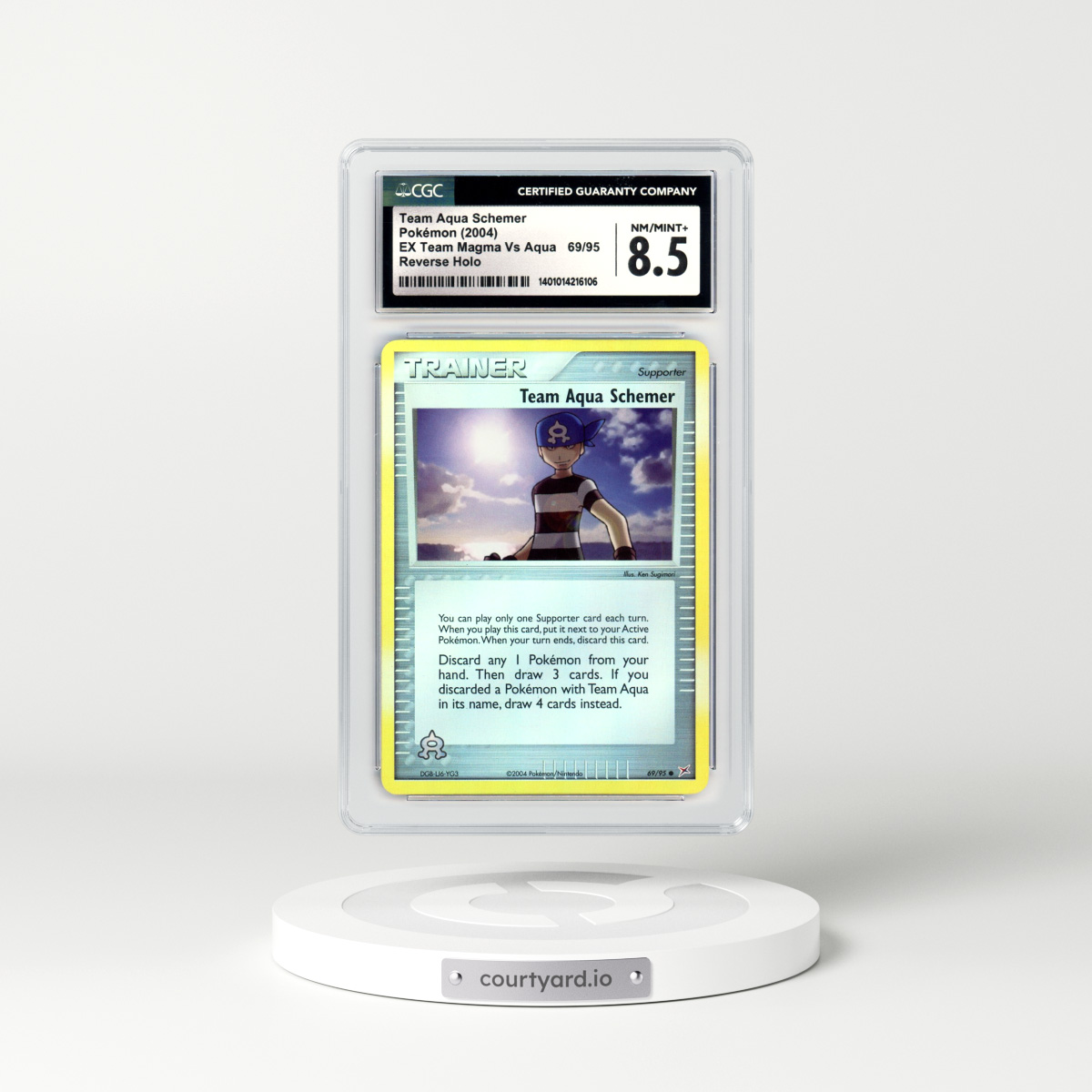 2004 EX Team Magma Vs Team Aqua #69 Team Aqua Schemer - Holo (CGC 8.5 NM-MT+)