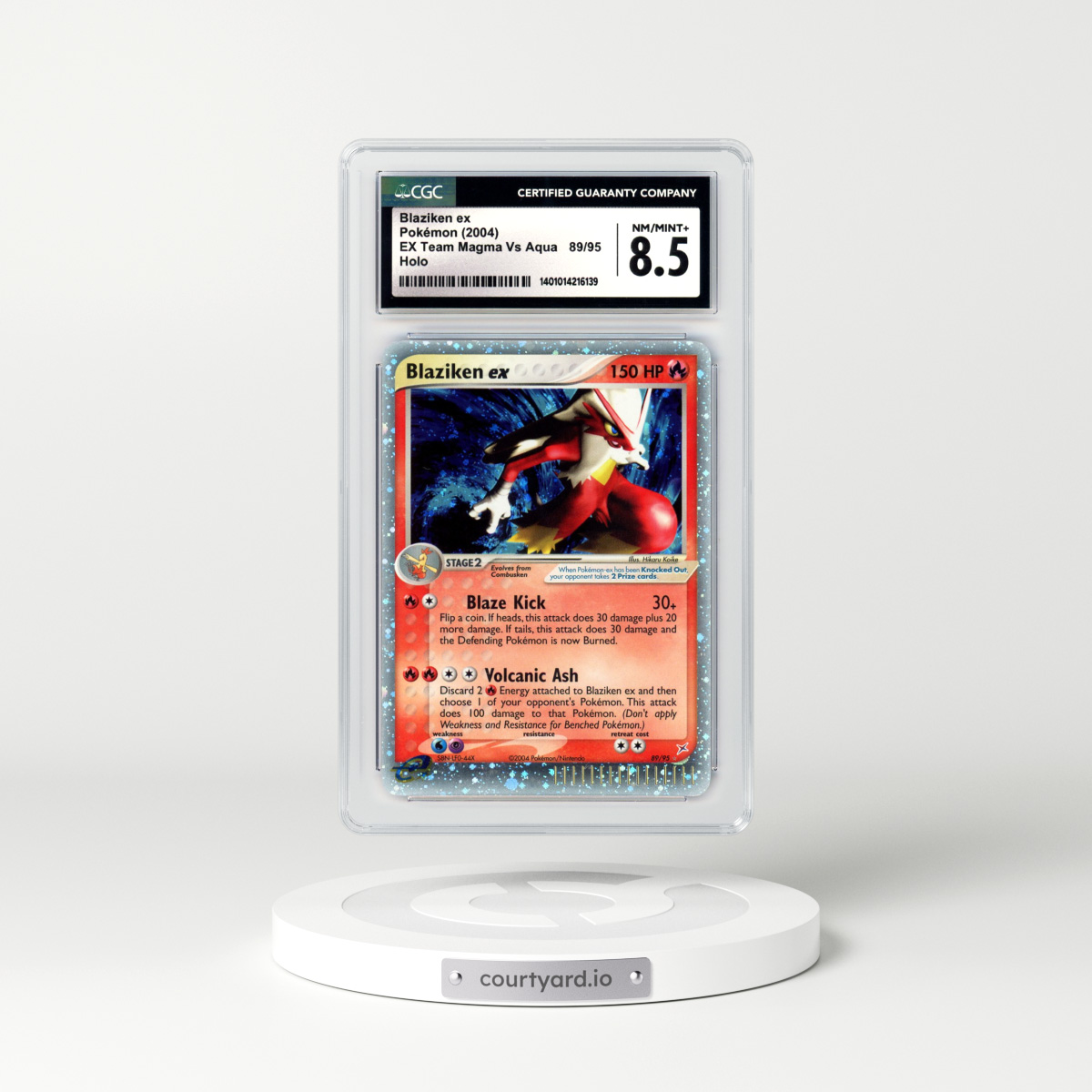 2004 EX Team Magma Vs Team Aqua #89 Blaziken ex - Holo (CGC 8.5 NM-MT+)