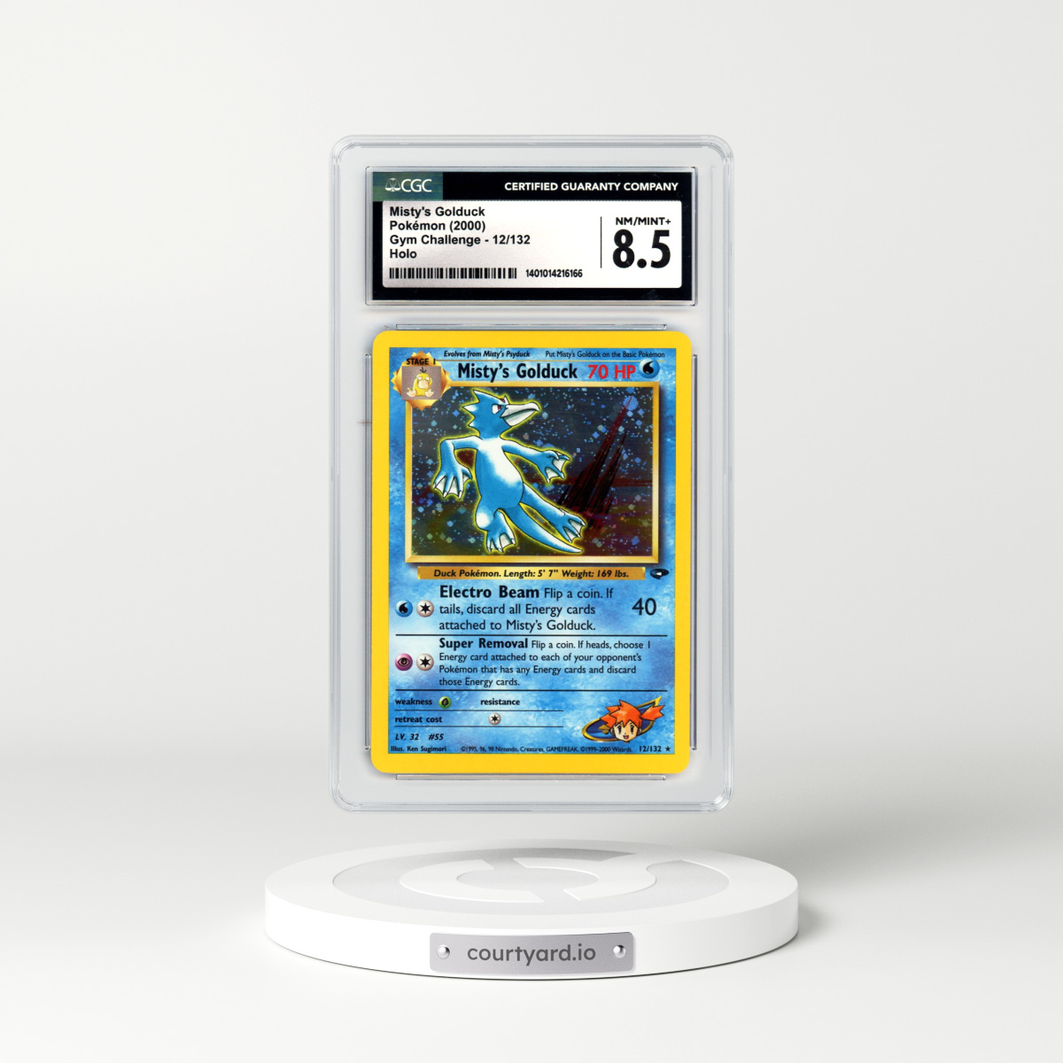 2000 Gym Challenge #12 Misty's Golduck - Holo (CGC 8.5 NM-MT+)