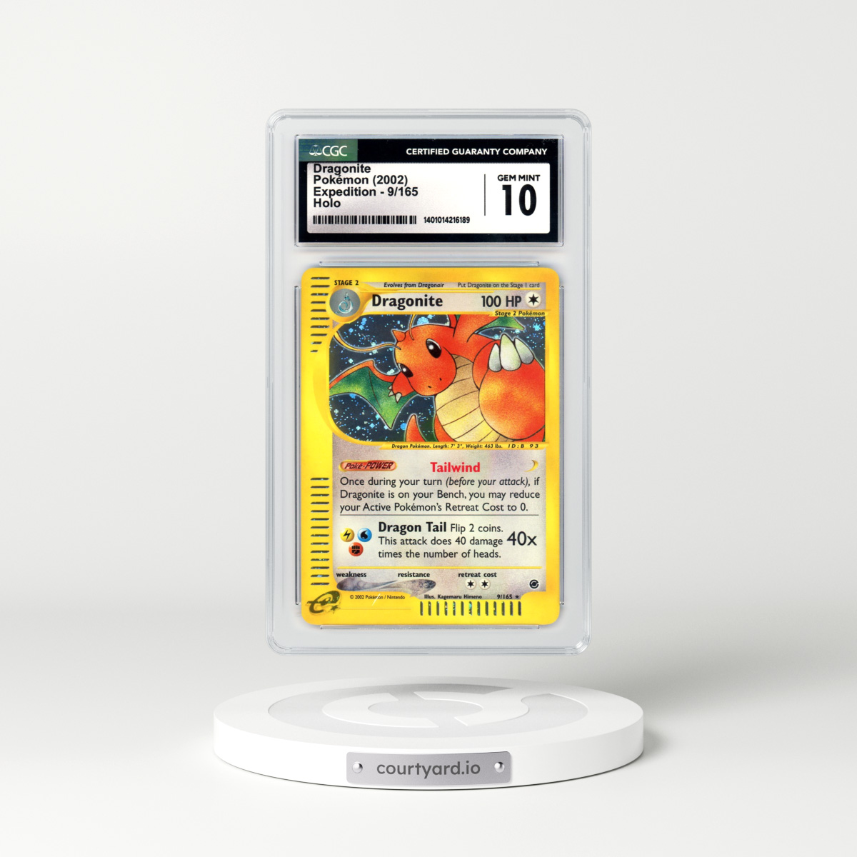 2002 Expedition #9 Dragonite - Holo e-Card Symbol (CGC 10 GEM MINT)