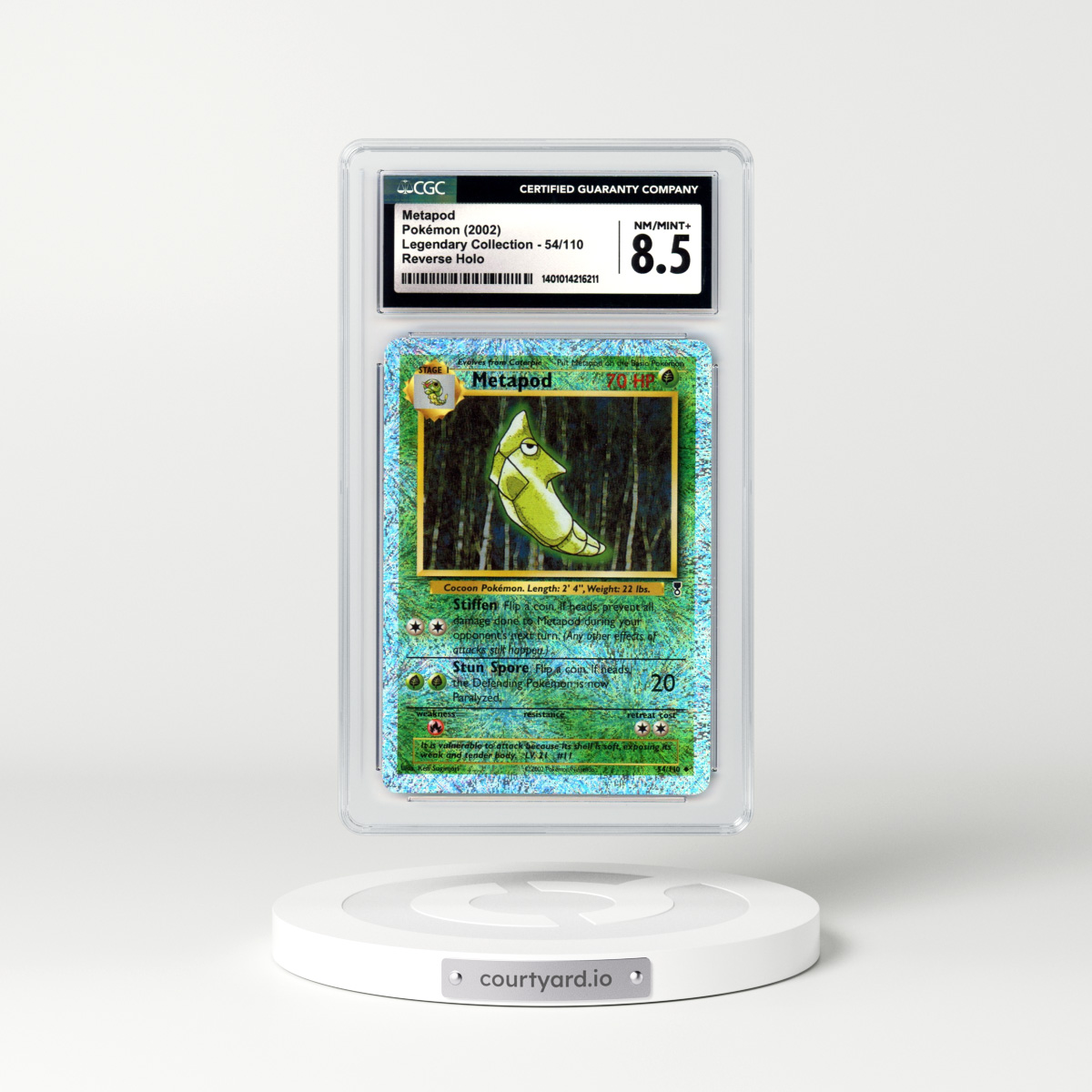 2002 Legendary Collection #54 Metapod - Holo (CGC 8.5 NM-MT+)