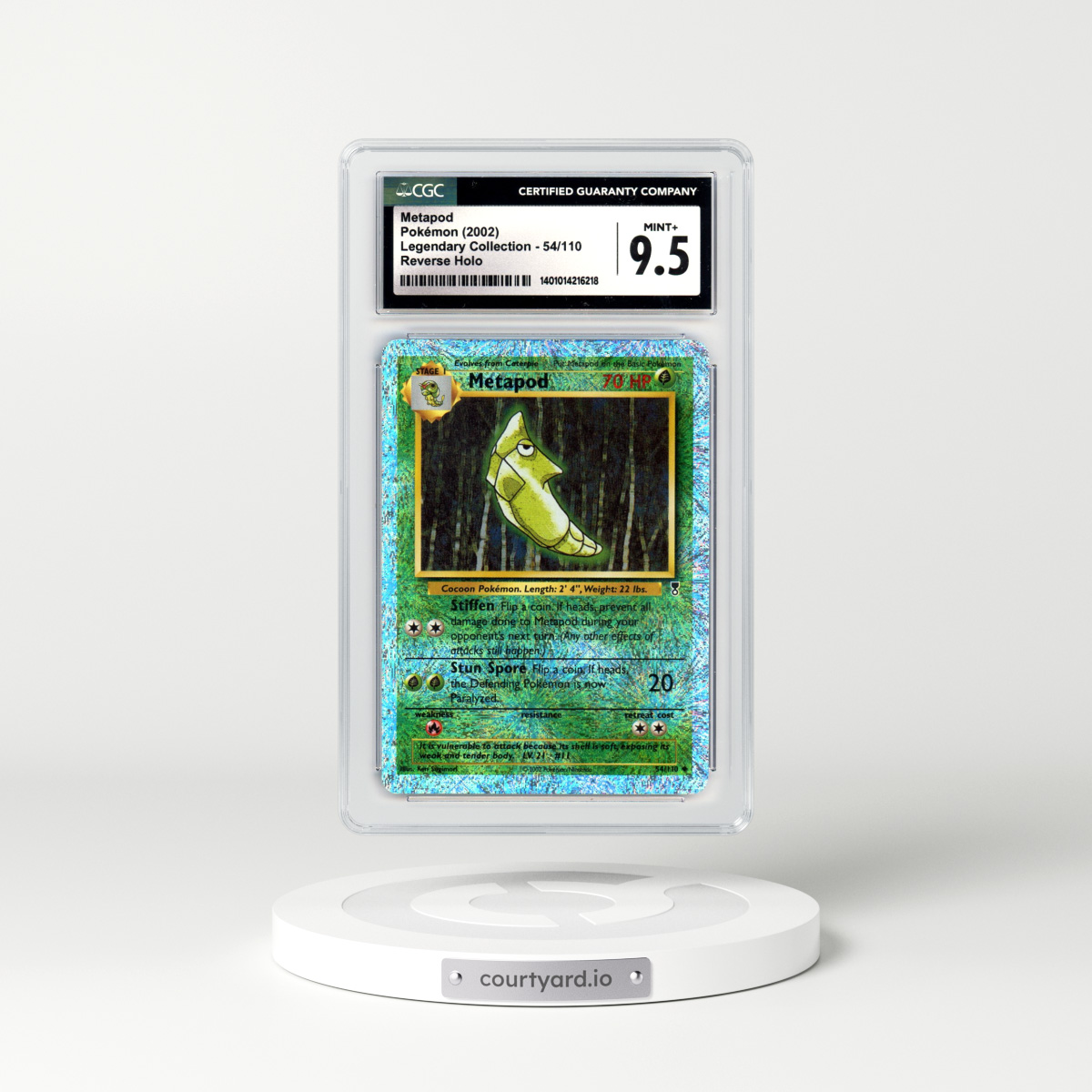 2002 Legendary Collection #54 Metapod - Holo (CGC 9.5 MINT+)