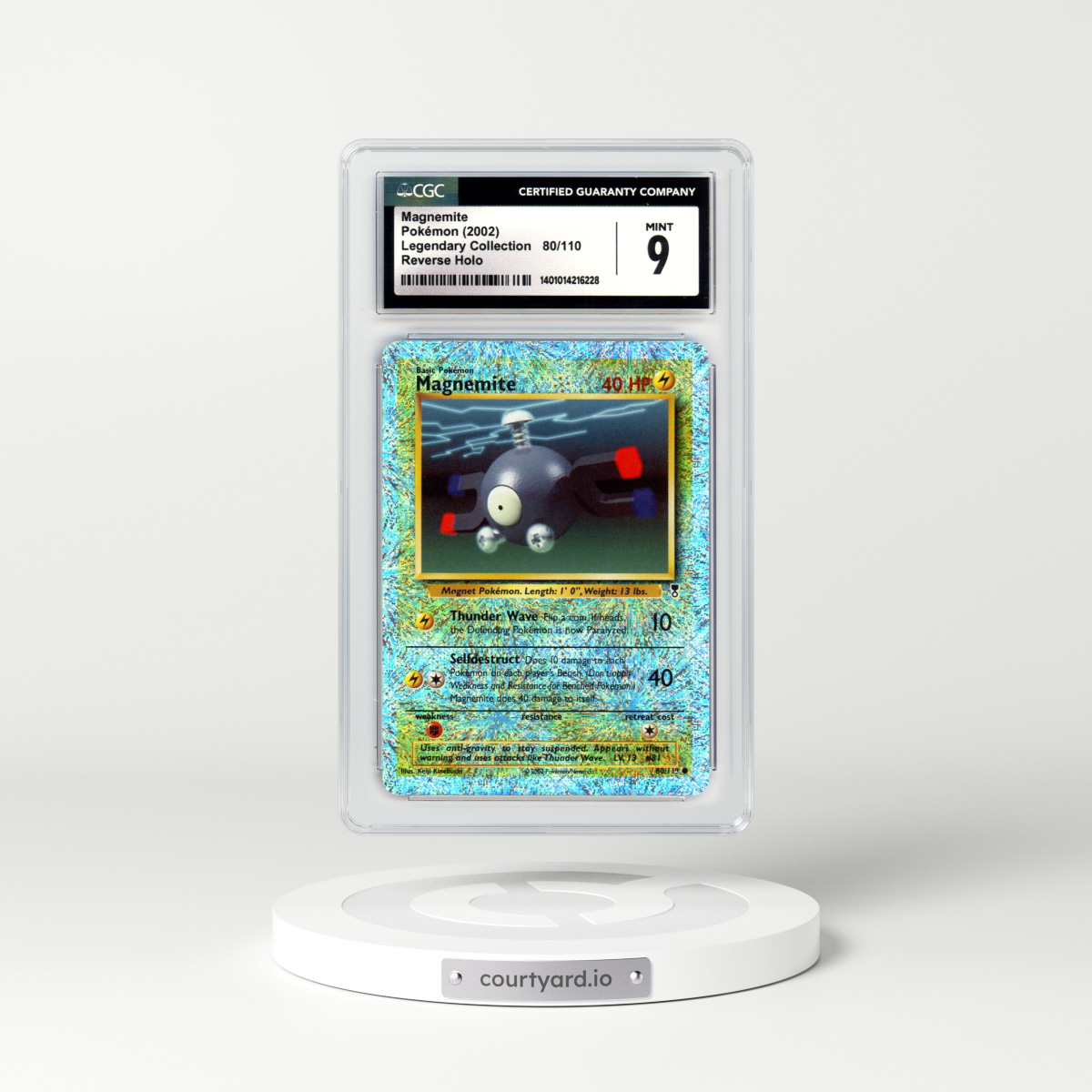 2002 Legendary Collection #80 Magnemite - Holo (CGC 9 MINT)