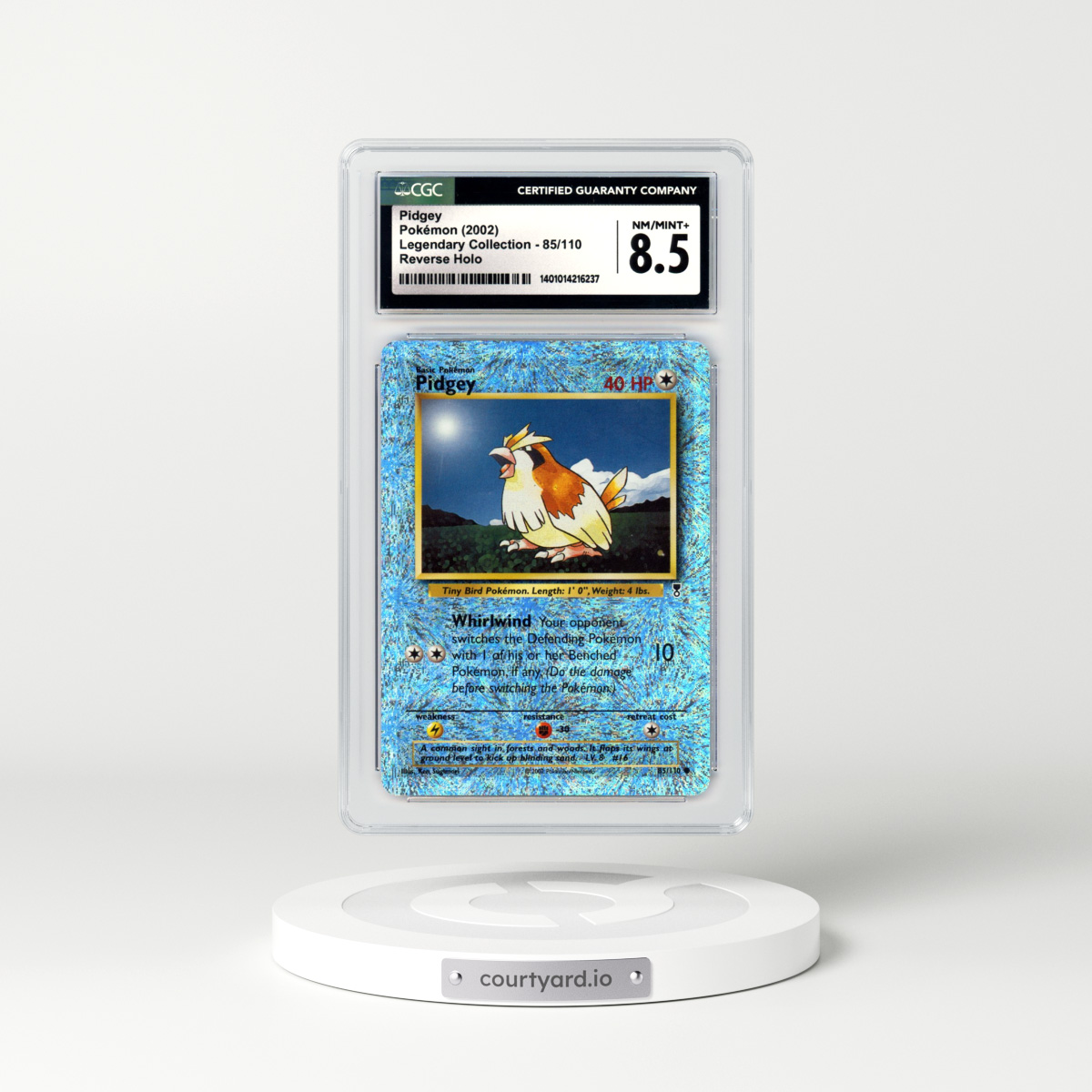 2002 Legendary Collection #85 Pidgey - Holo (CGC 8.5 NM-MT+)