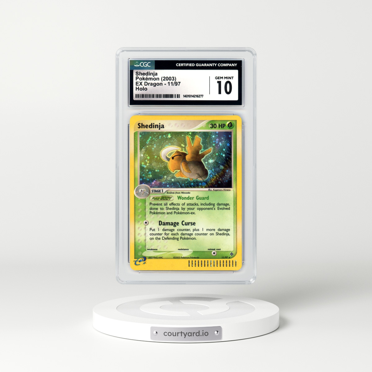 2003 EX Dragon #11 Shedinja - Holo e-Card Symbol (CGC 10 GEM MINT)