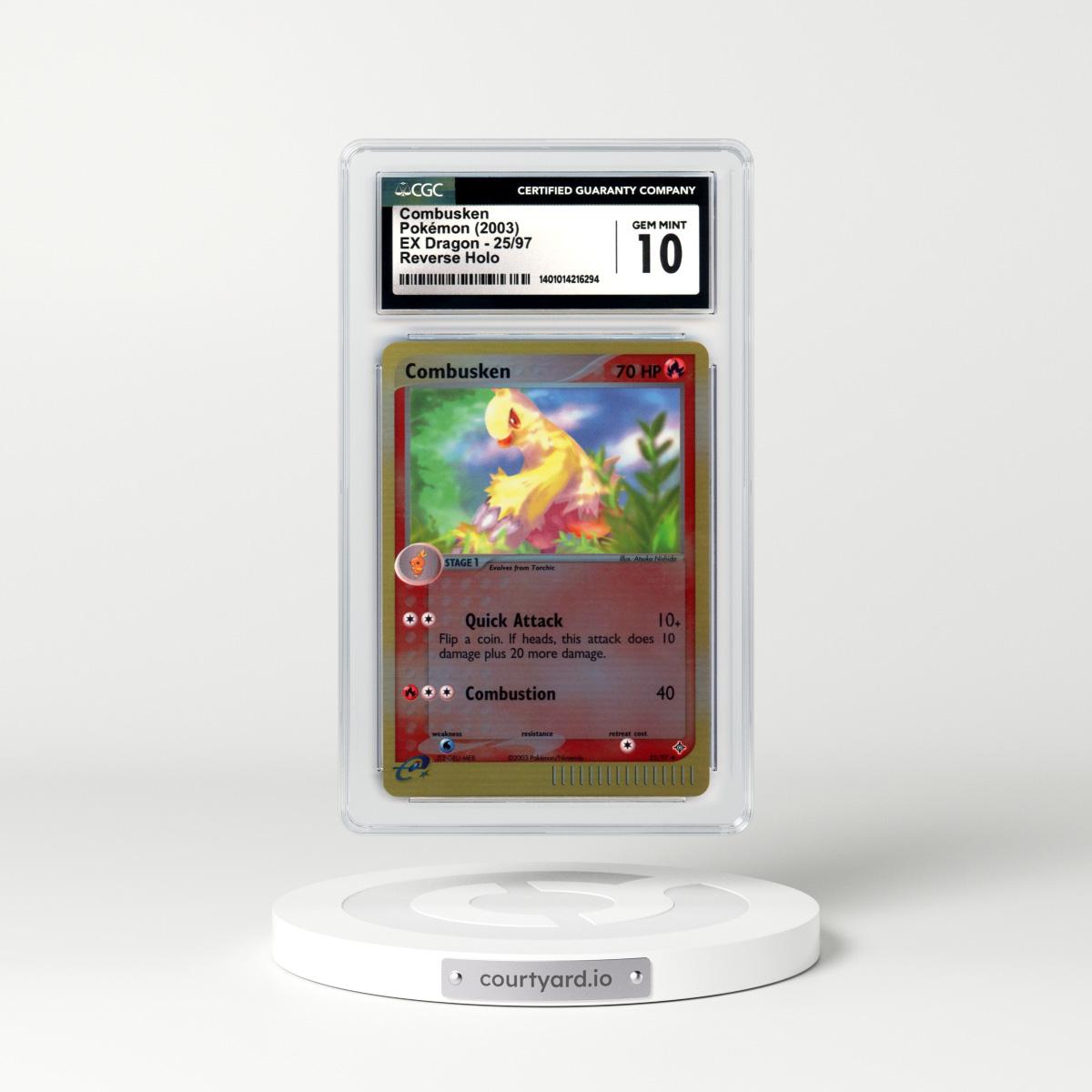 2003 EX Dragon #25 Combusken - Holo e-Card Symbol (CGC 10 GEM MINT)