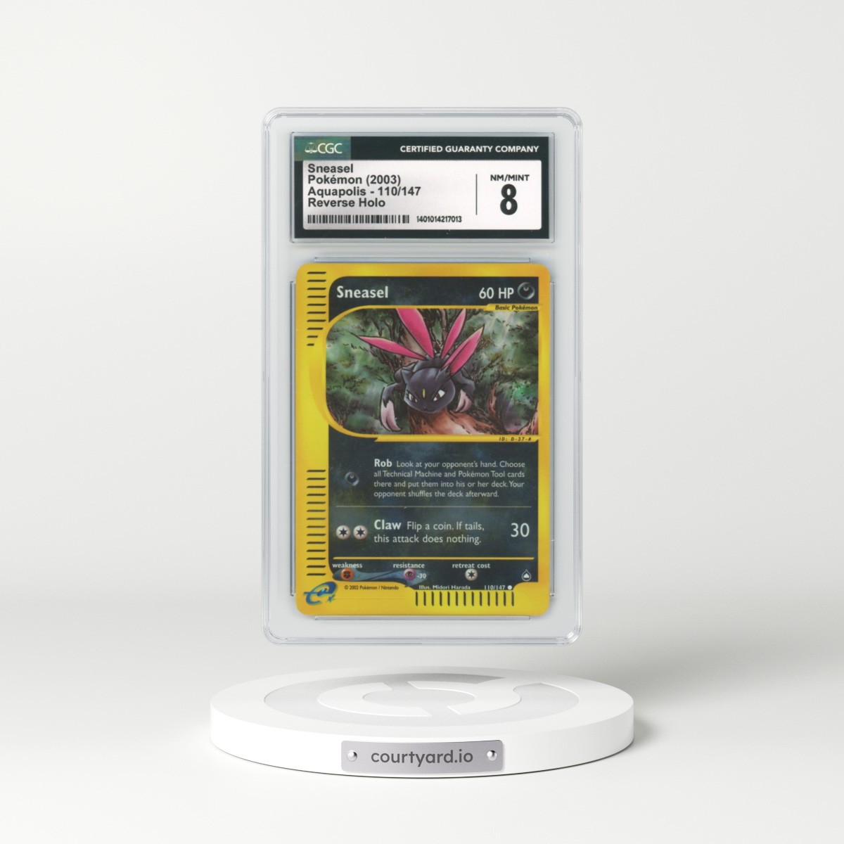 2003 Aquapolis #110 Sneasel - Holo e-Card Symbol (CGC 8 NM-MT)