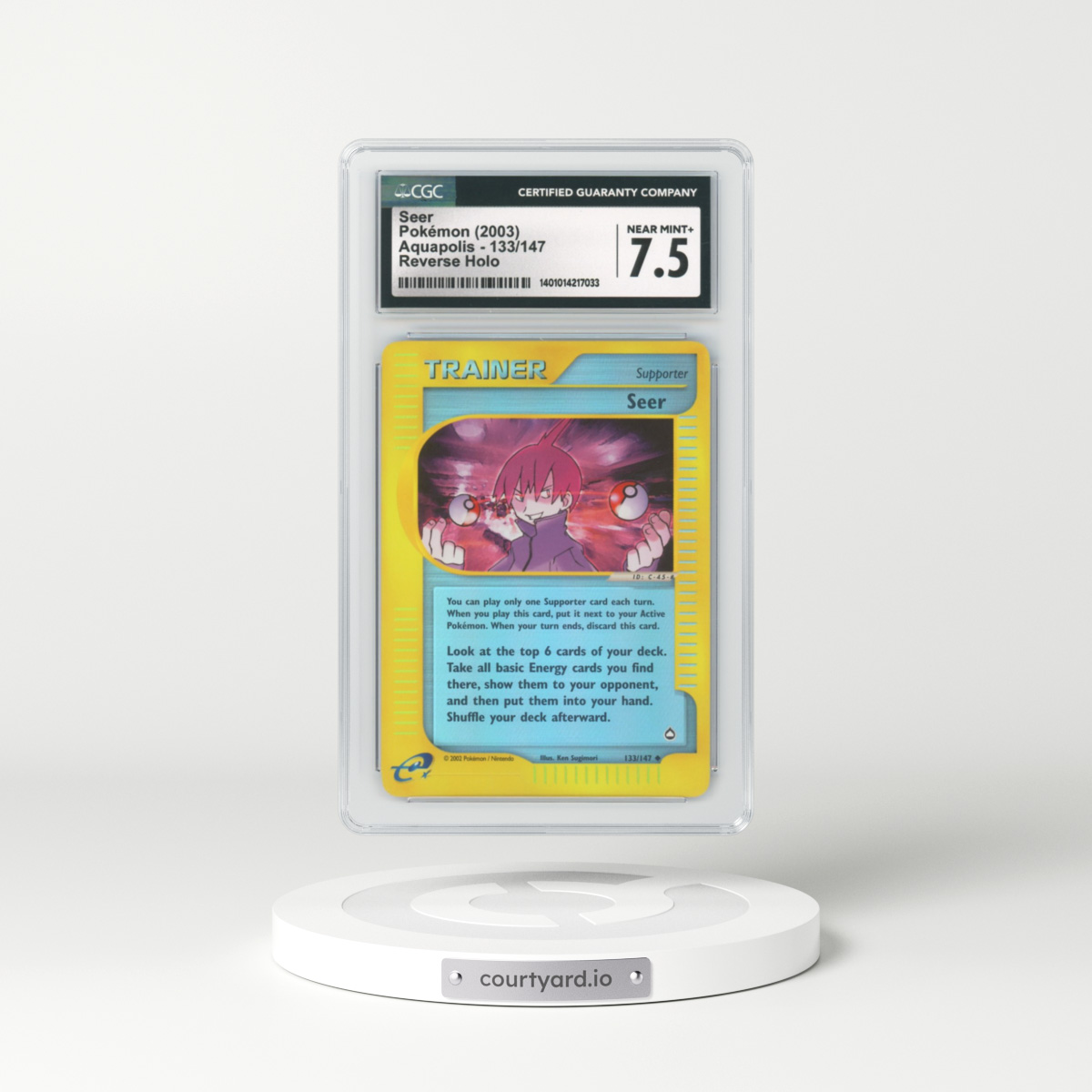 2003 Aquapolis #133 Seer - Holo e-Card Symbol (CGC 7.5 NM+)