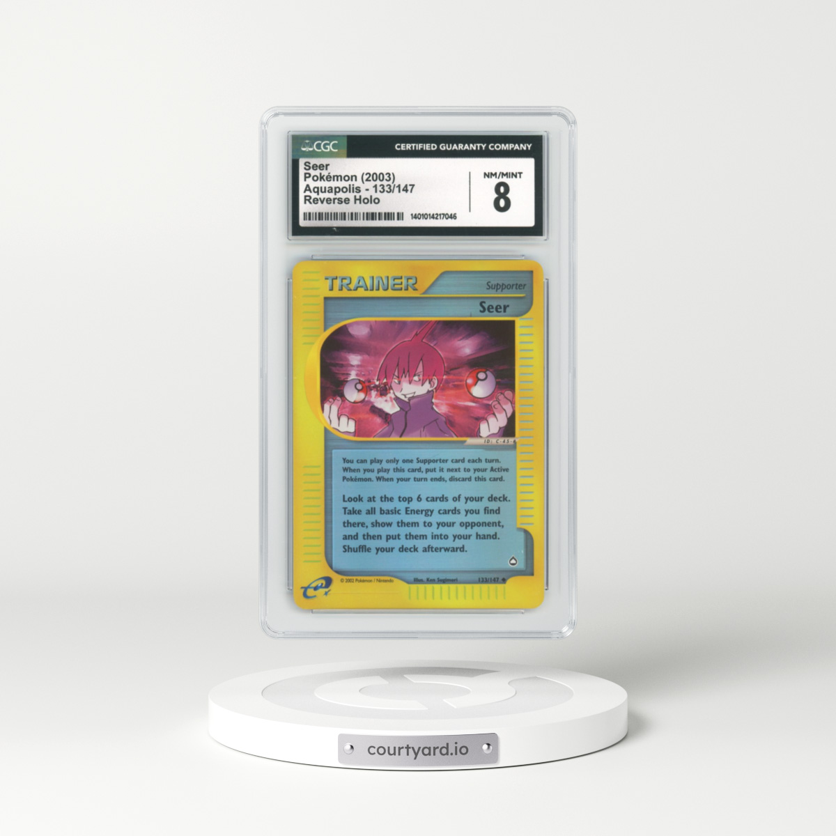 2003 Aquapolis #133 Seer - Holo e-Card Symbol (CGC 8 NM-MT)