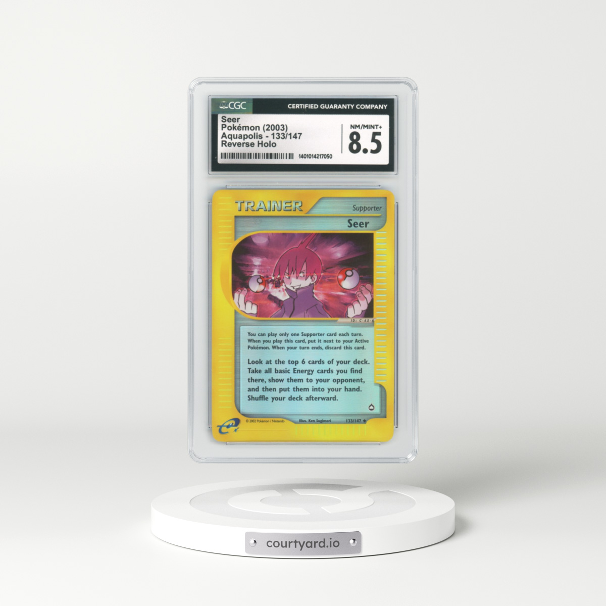 2003 Aquapolis #133 Seer - Holo e-Card Symbol (CGC 8.5 NM-MT+)