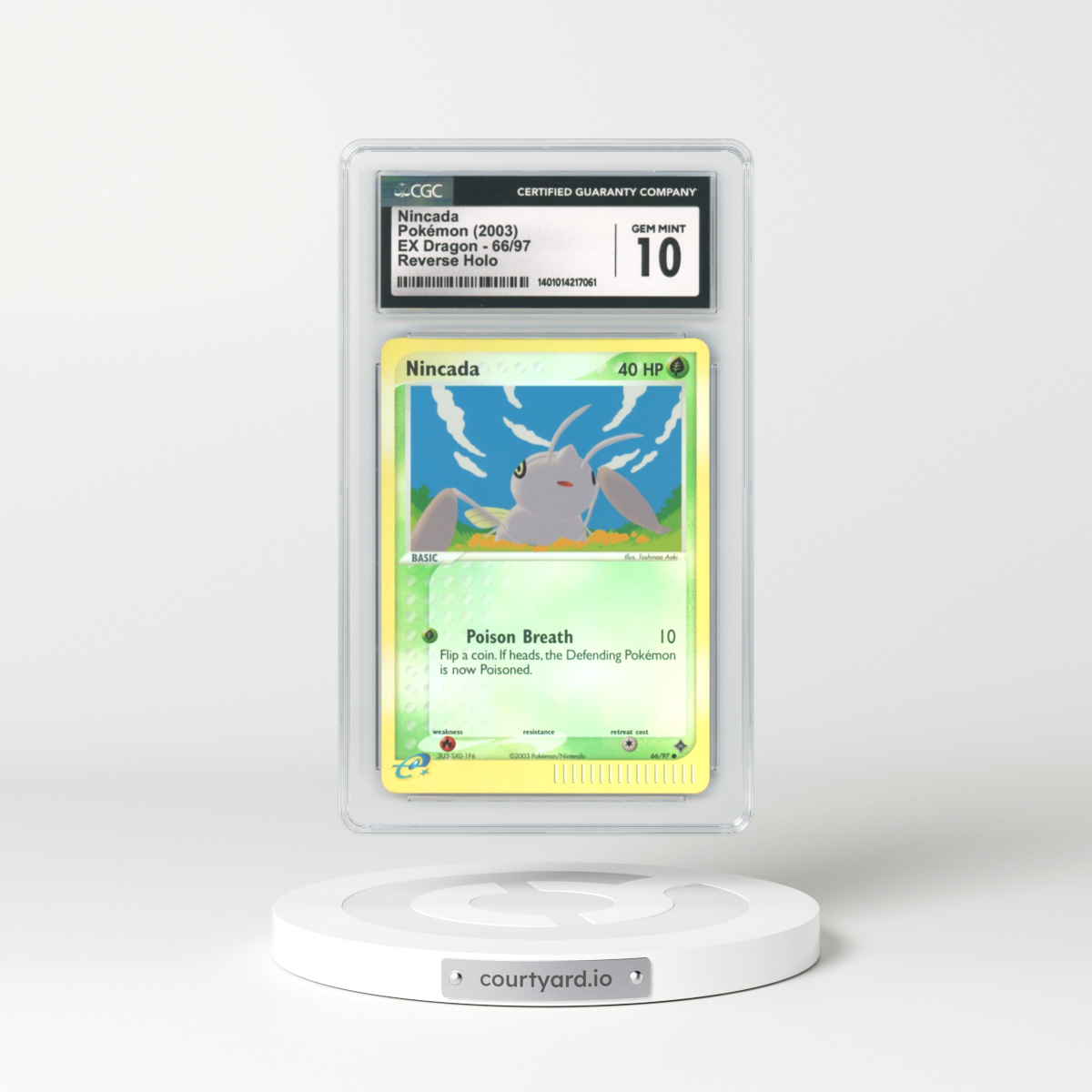 2003 EX Dragon #66 Nincada - Holo e-Card Symbol (CGC 10 GEM MINT)
