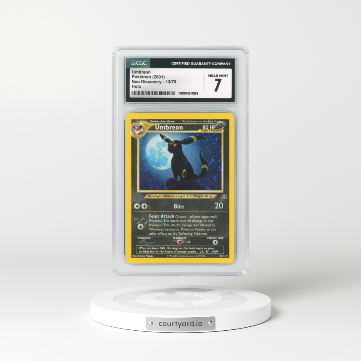 2001 Neo Discovery #13 Umbreon - Holo (CGC 7 NM)