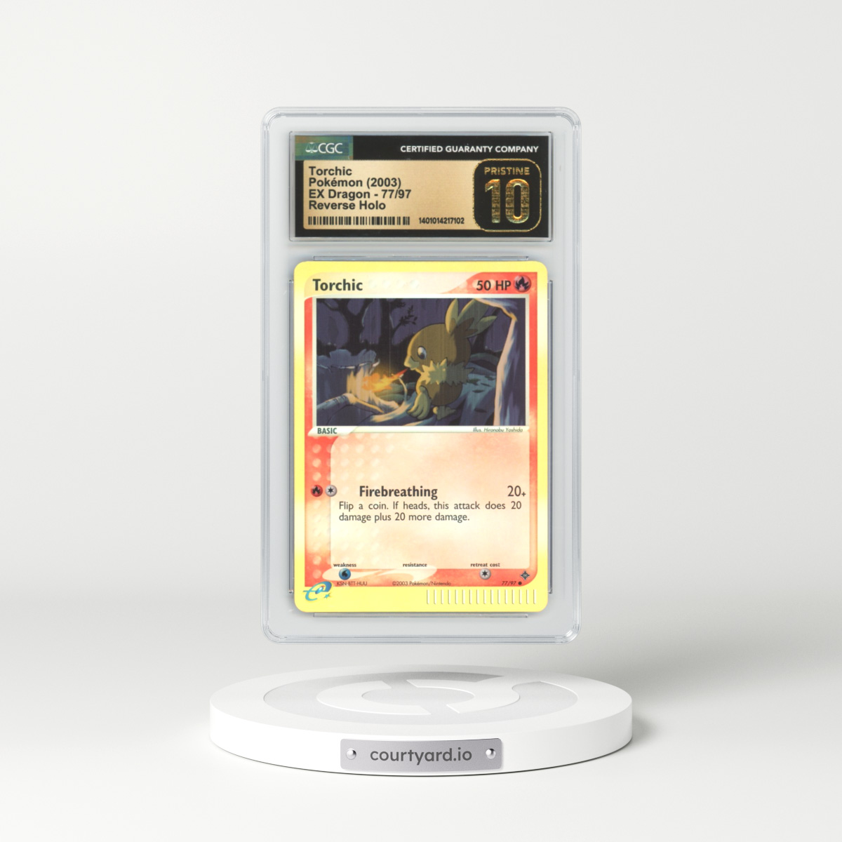 2003 EX Dragon #77 Torchic - Holo e-Card Symbol (CGC 10 PRISTINE)