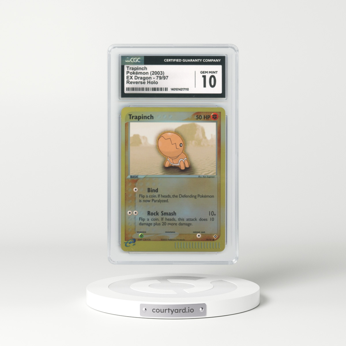 2003 EX Dragon #79 Trapinch - Holo e-Card Symbol (CGC 10 GEM MINT)