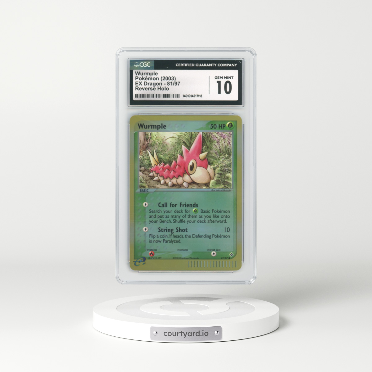 2003 EX Dragon #81 Wurmple - Holo e-Card Symbol (CGC 10 GEM MINT)