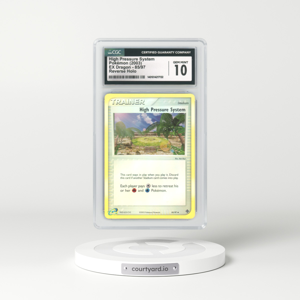 2003 EX Dragon #85 High Pressure System - Holo e-Card Symbol (CGC 10 GEM MINT)
