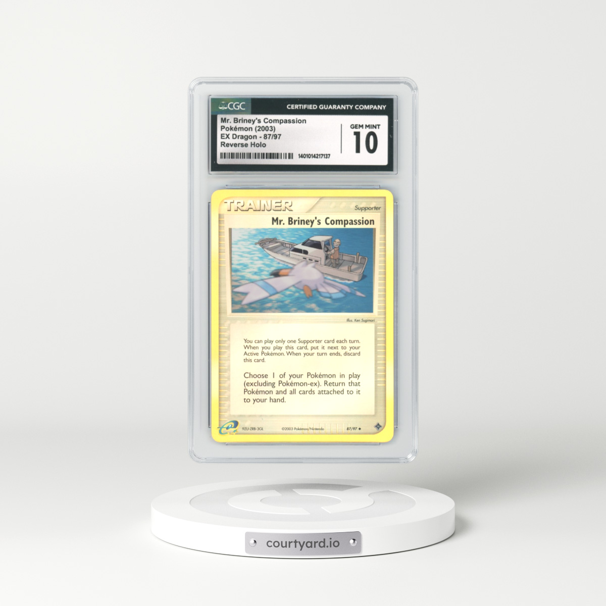 2003 EX Dragon #87 Mr. Briney's Compassion - Holo e-Card Symbol (CGC 10 GEM MINT)