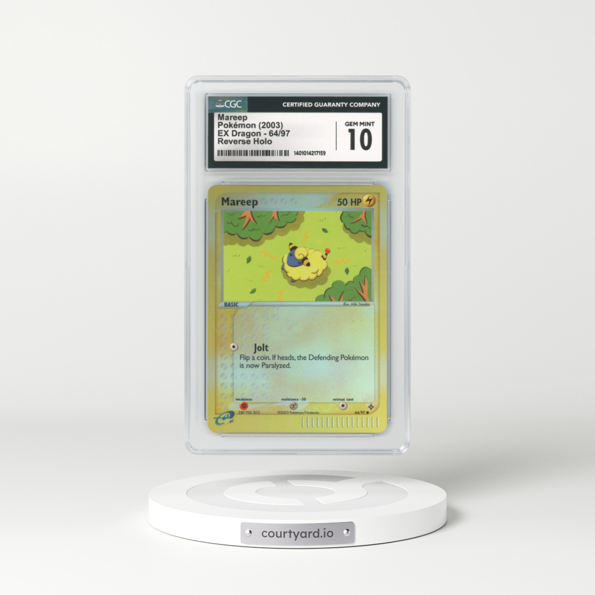 2003 EX Dragon #64 Mareep - Holo e-Card Symbol (CGC 10 GEM MINT)