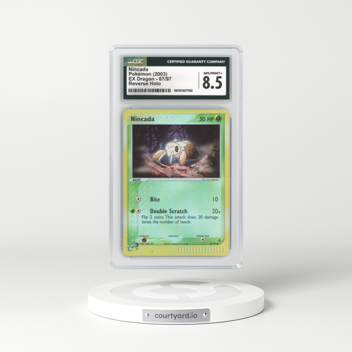 2003 EX Dragon #67 Nincada - Holo e-Card Symbol (CGC 8.5 NM-MT+)