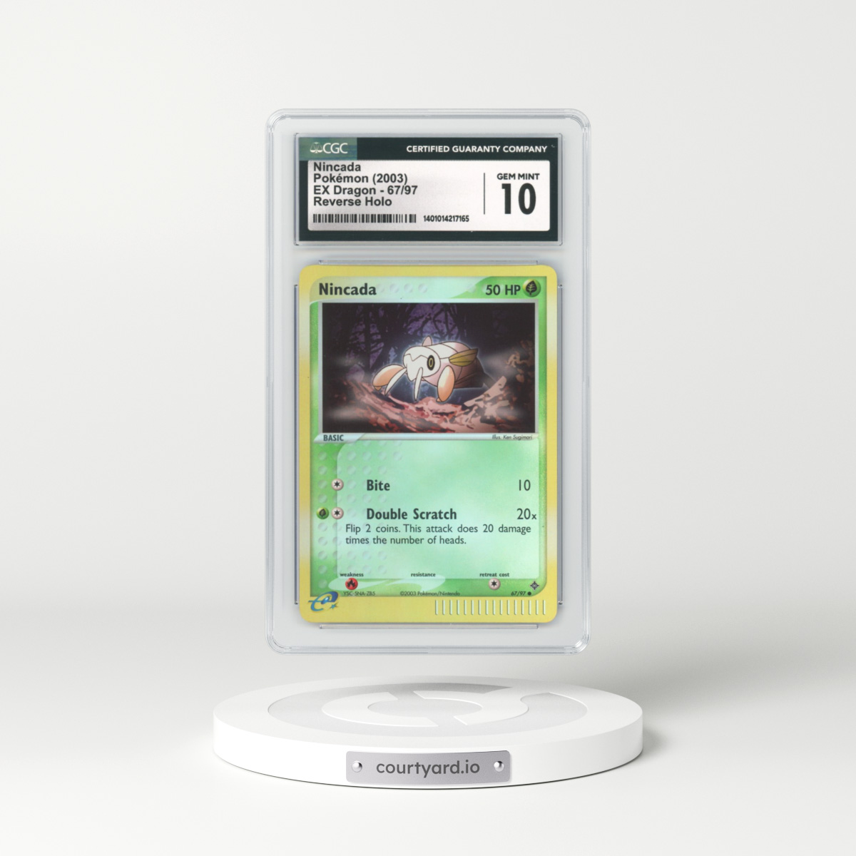 2003 EX Dragon #67 Nincada - Holo e-Card Symbol (CGC 10 GEM MINT)