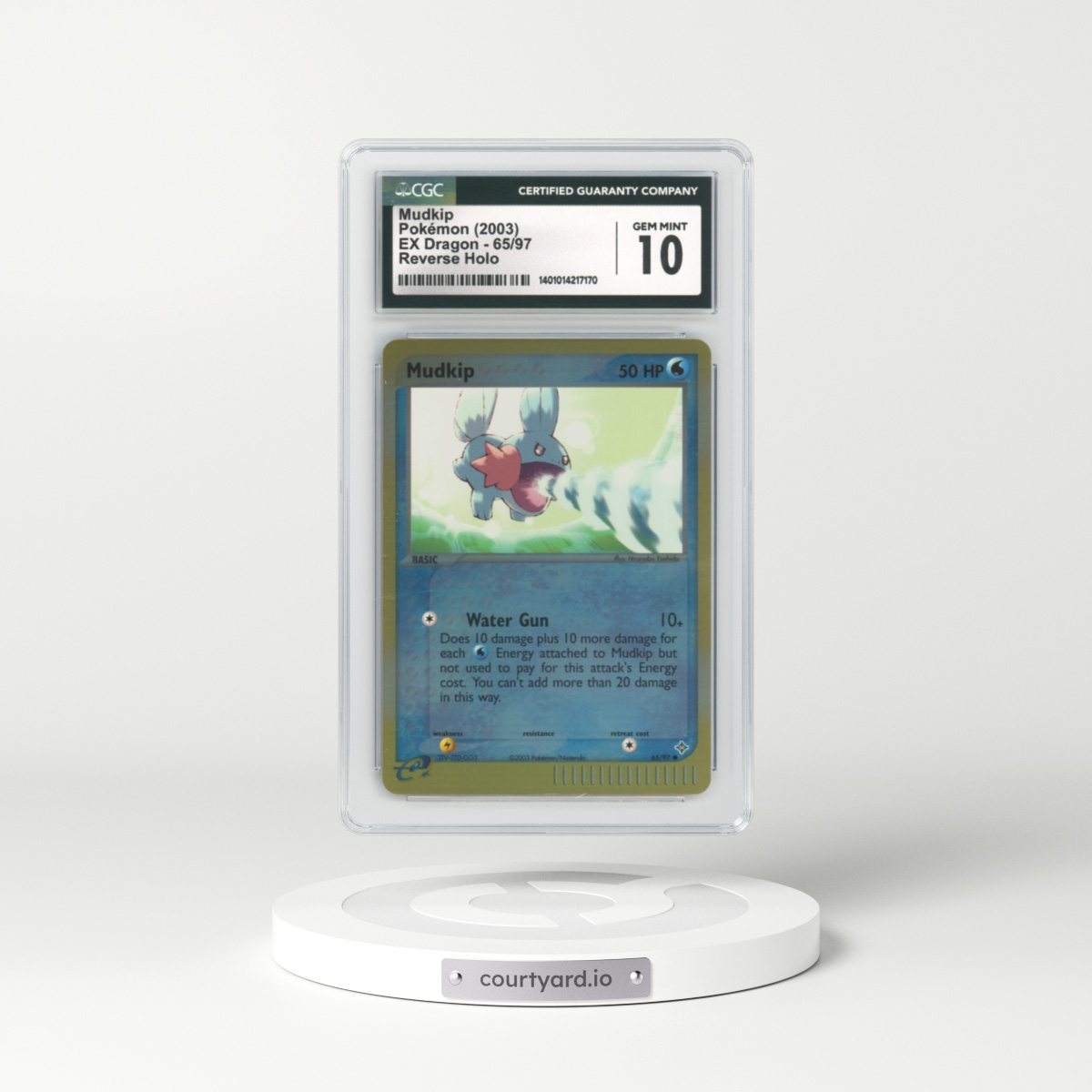 2003 EX Dragon #65 Mudkip - Holo e-Card Symbol (CGC 10 GEM MINT)