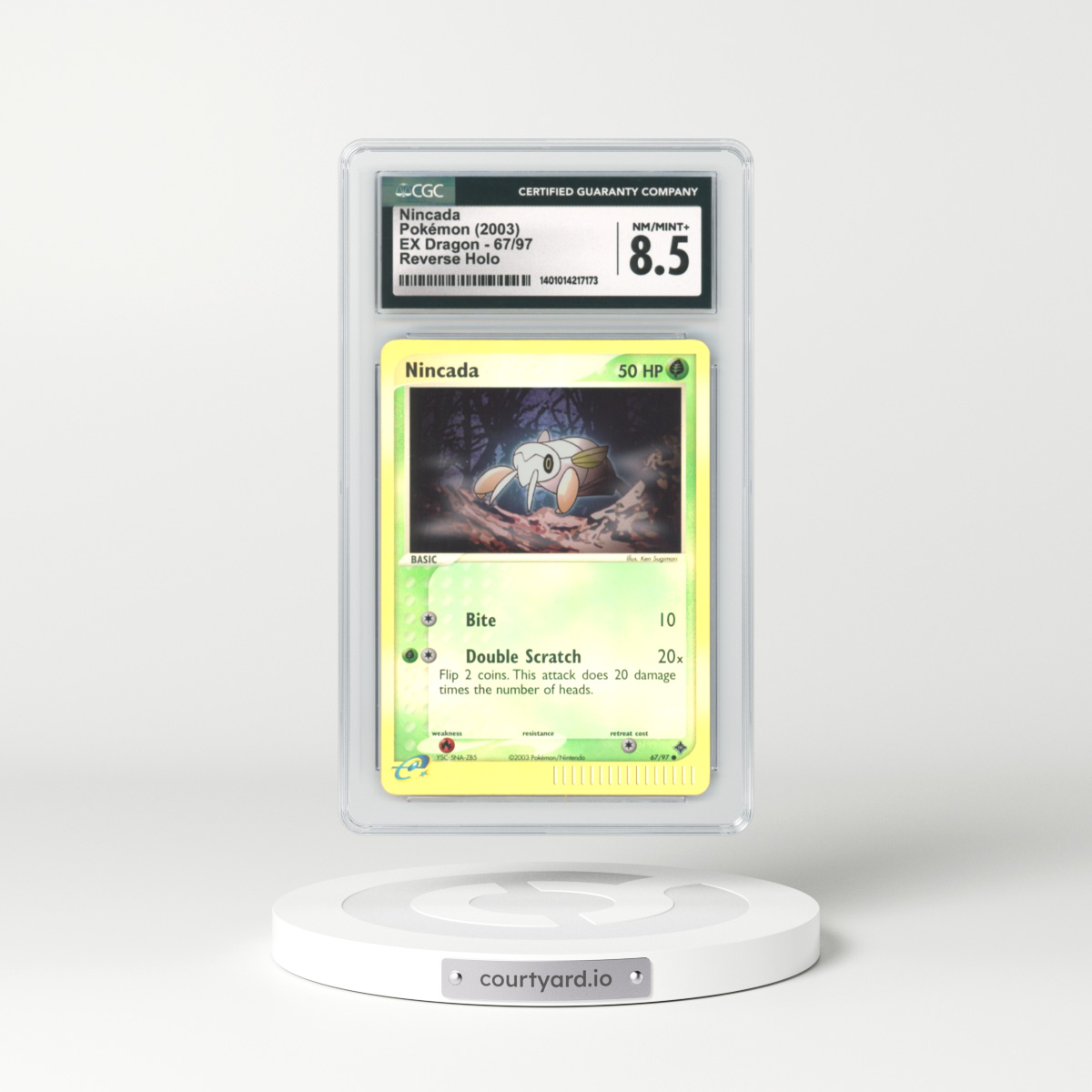 2003 EX Dragon #67 Nincada - Holo e-Card Symbol (CGC 8.5 NM-MT+)