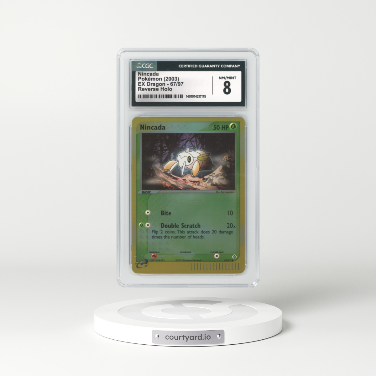 2003 EX Dragon #67 Nincada - Holo e-Card Symbol (CGC 8 NM-MT)