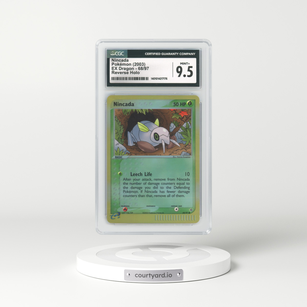 2003 EX Dragon #68 Nincada - Holo e-Card Symbol (CGC 9.5 MINT+)