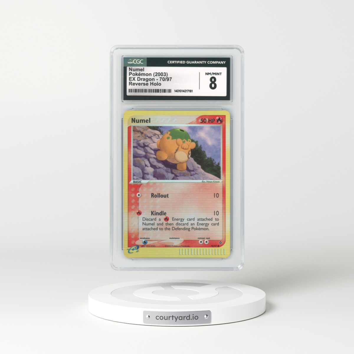 2003 EX Dragon #70 Numel - Holo e-Card Symbol (CGC 8 NM-MT)