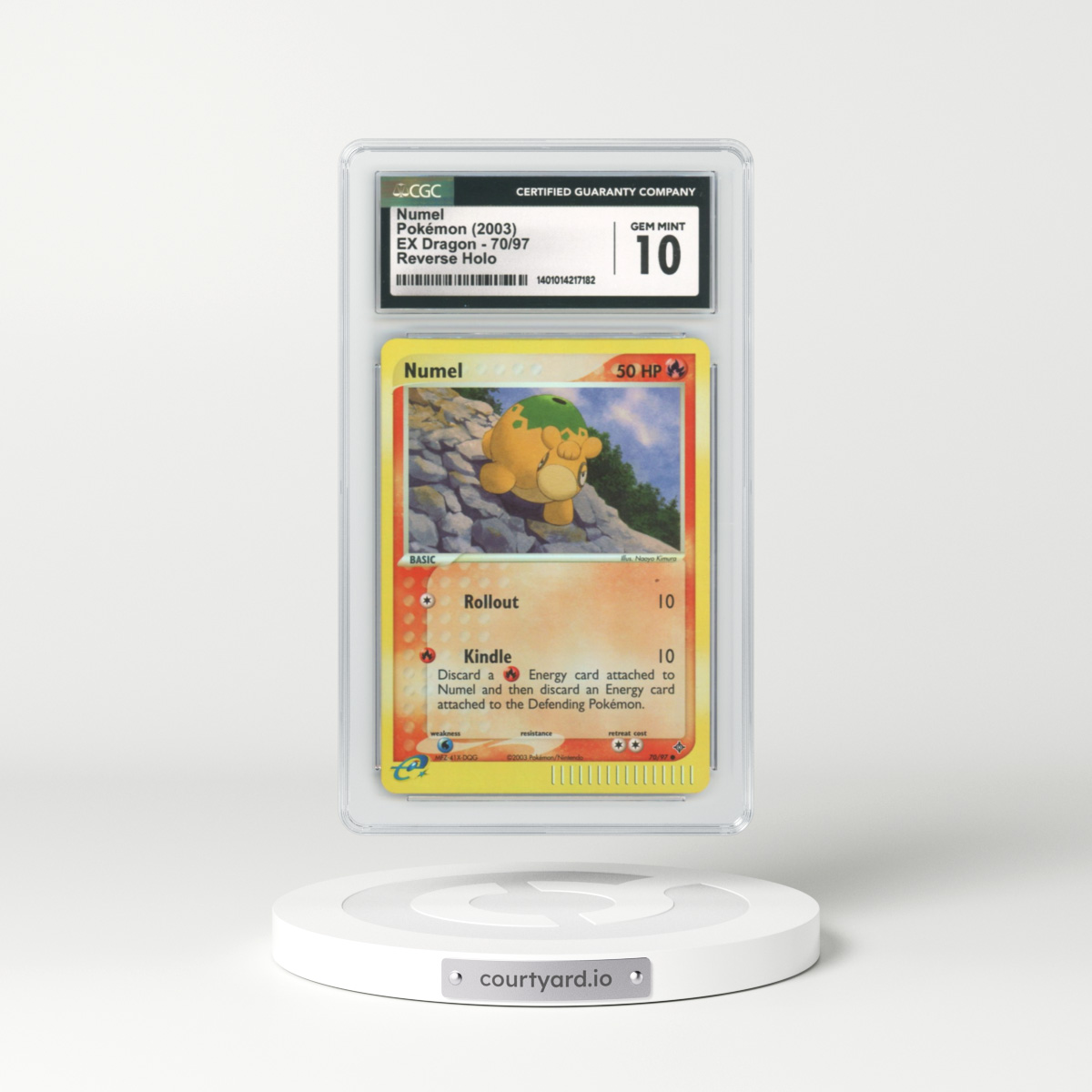 2003 EX Dragon #70 Numel - Holo e-Card Symbol (CGC 10 GEM MINT)