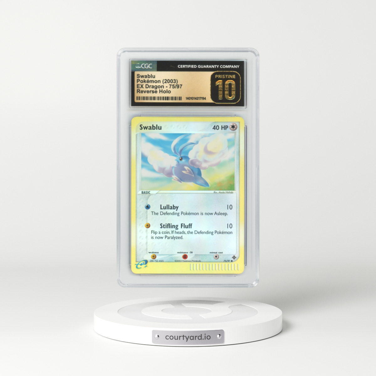 2003 EX Dragon #75 Swablu - Holo e-Card Symbol (CGC 10 PRISTINE)