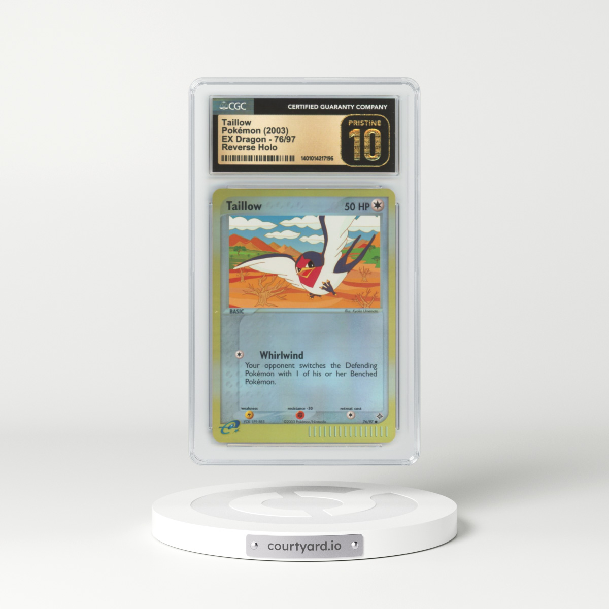 2003 EX Dragon #76 Taillow - Holo e-Card Symbol (CGC 10 PRISTINE)