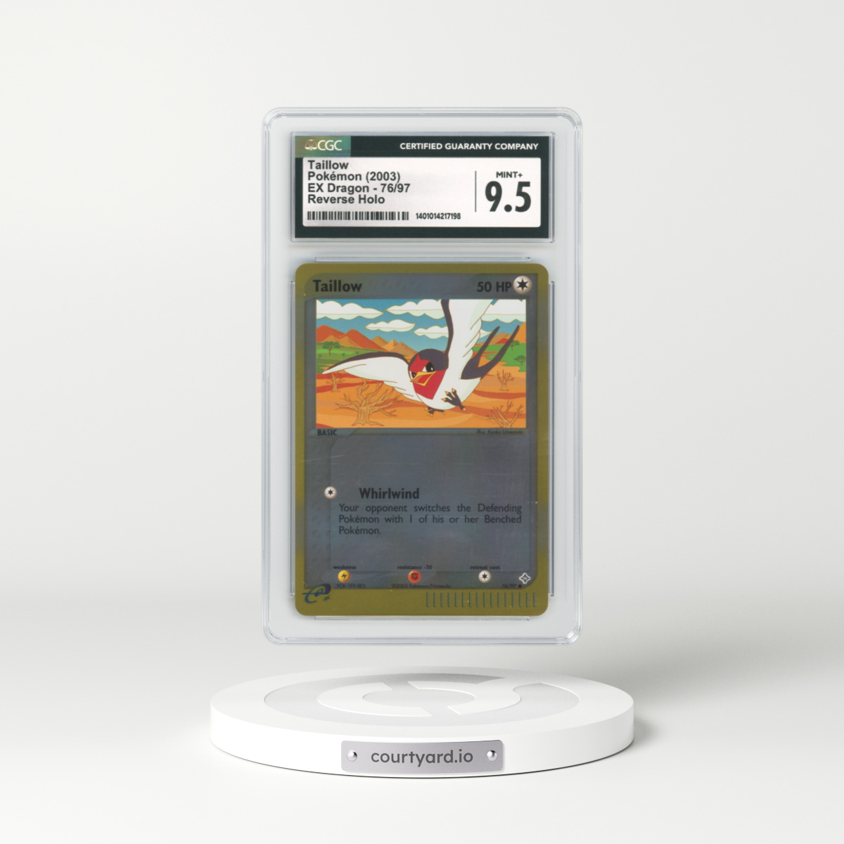 2003 EX Dragon #76 Taillow - Holo e-Card Symbol (CGC 9.5 MINT+)