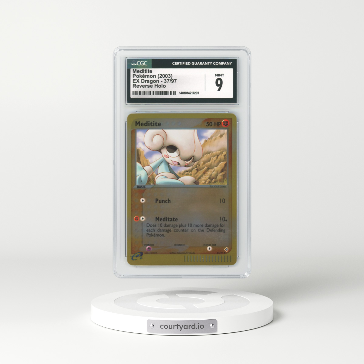 2003 EX Dragon #37 Meditite - Holo e-Card Symbol (CGC 9 MINT)