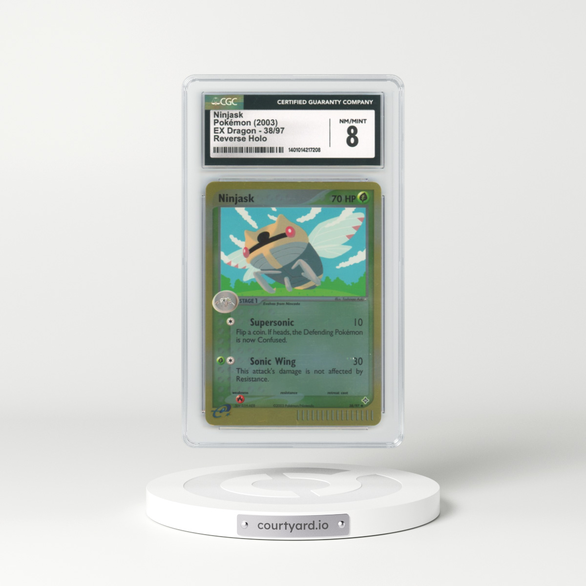 2003 EX Dragon #38 Ninjask - Holo e-Card Symbol (CGC 8 NM-MT)