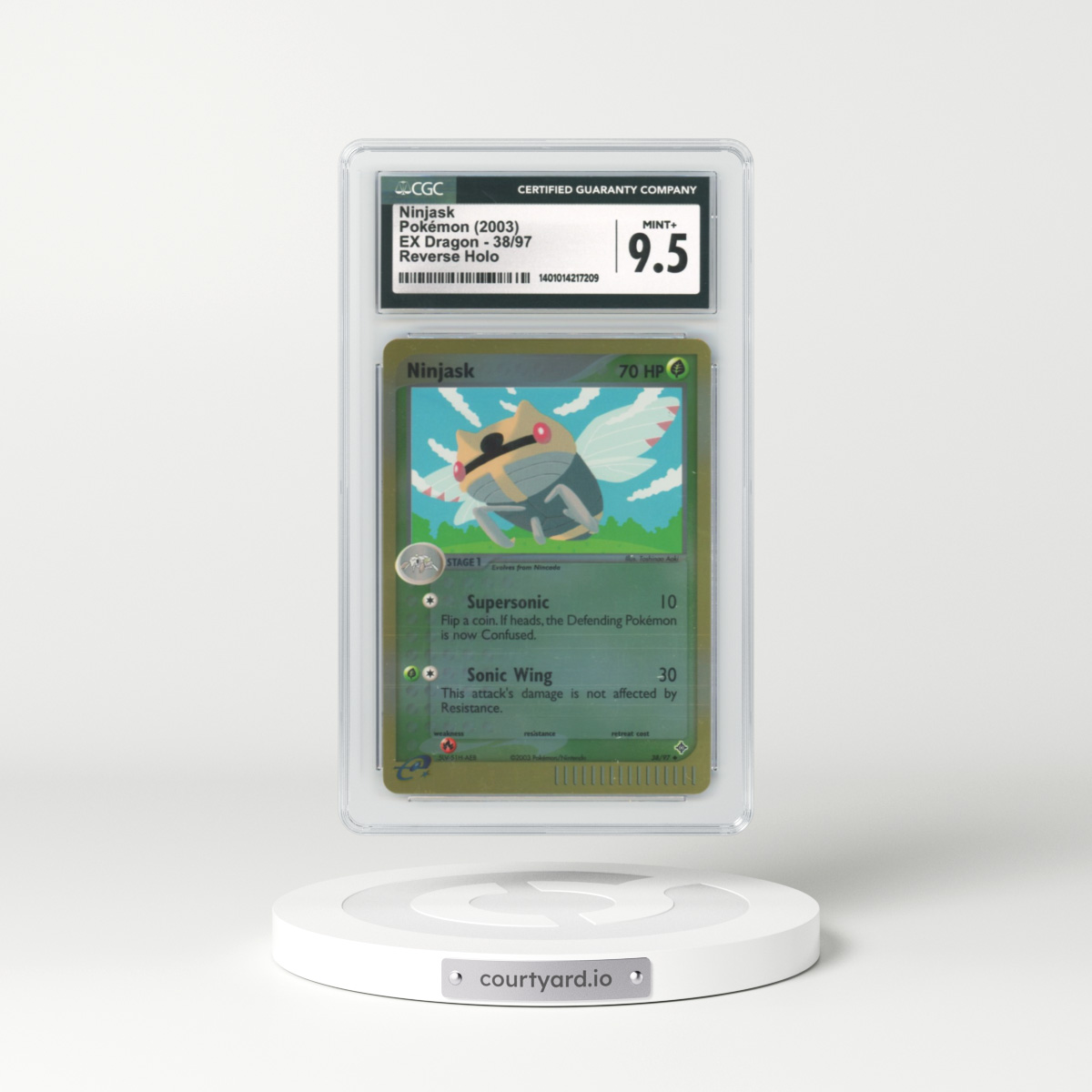 2003 EX Dragon #38 Ninjask - Holo e-Card Symbol (CGC 9.5 MINT+)