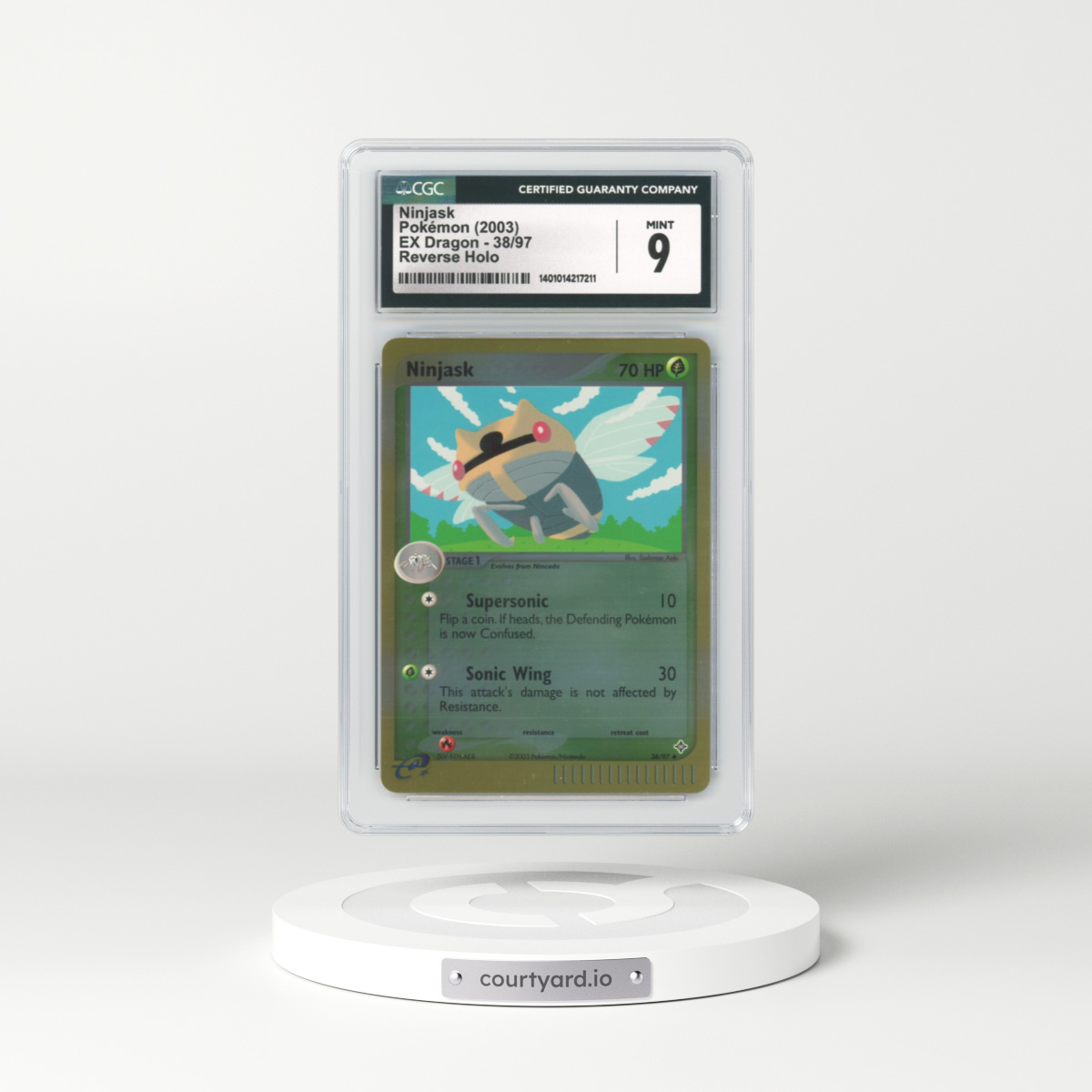 2003 EX Dragon #38 Ninjask - Holo e-Card Symbol (CGC 9 MINT)