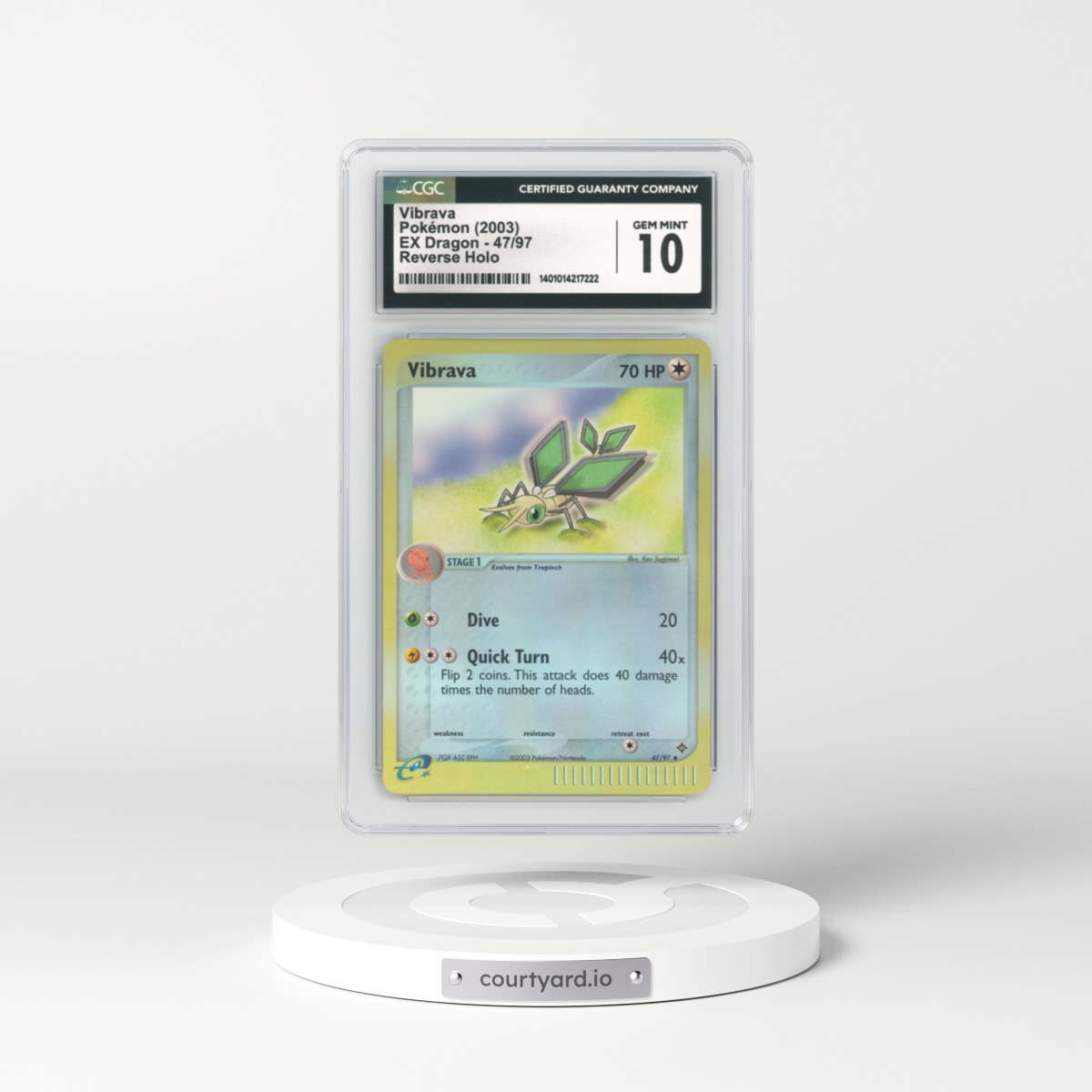 2003 EX Dragon #47 Vibrava - Holo e-Card Symbol (CGC 10 GEM MINT)